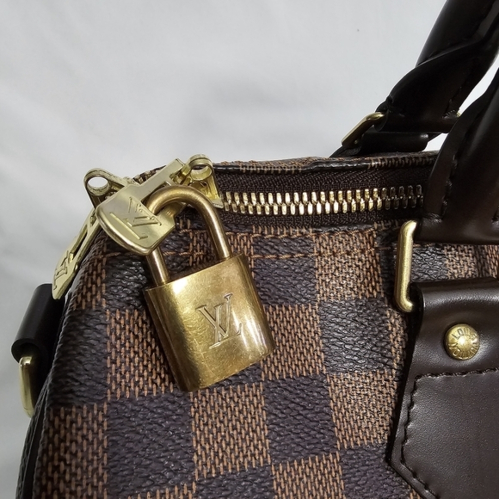 Louis Vuitton Damier Ebene Canvas Brown Black Shoulder Bag - Picture 9 of 13